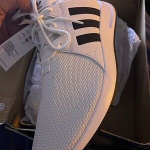Men’s White Adidas With Black